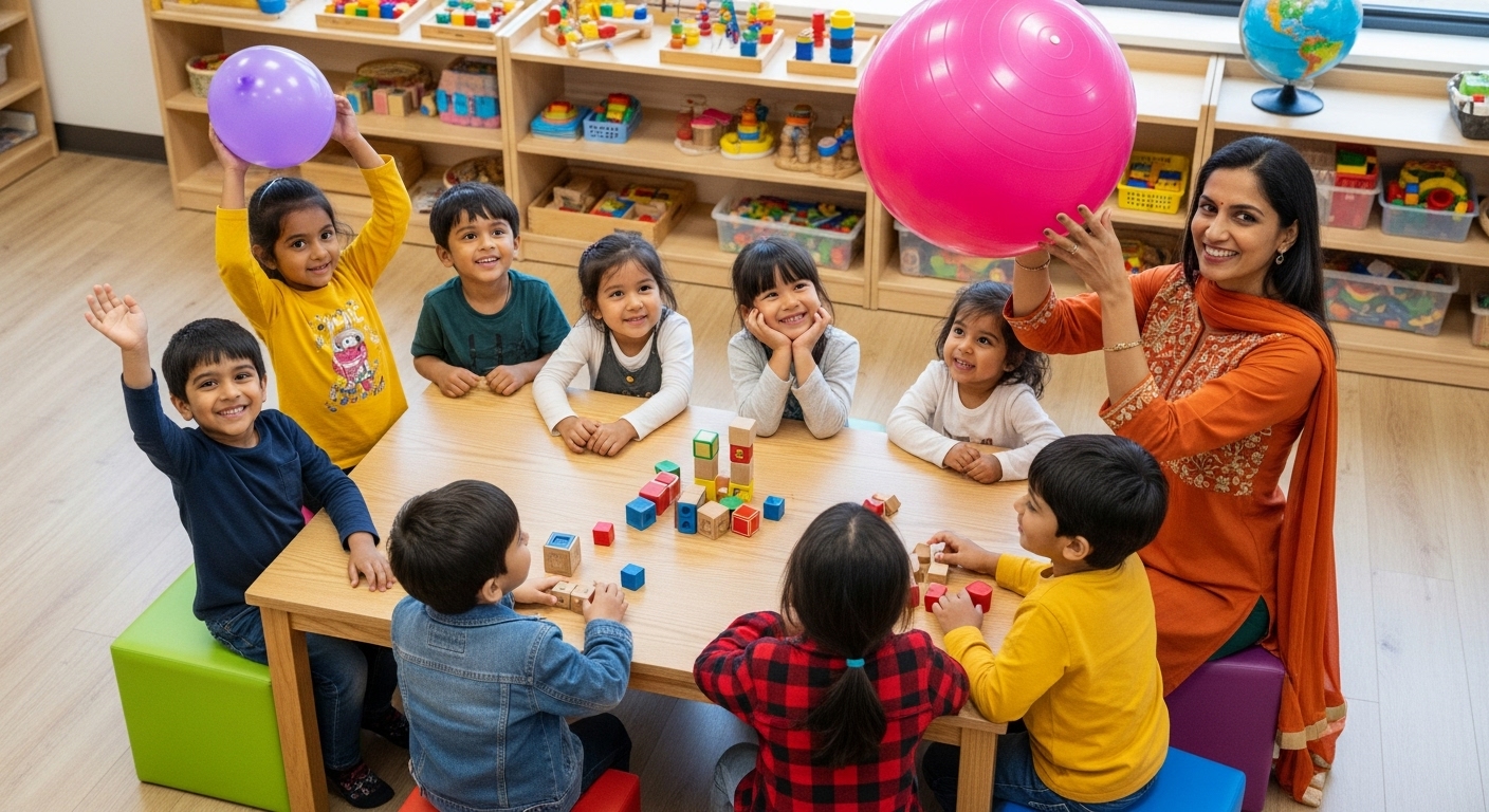 Happy children at play